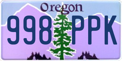 OR license plate 998PPK