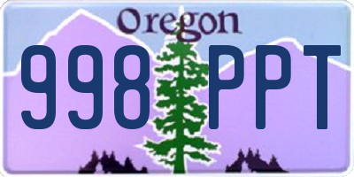 OR license plate 998PPT