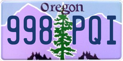 OR license plate 998PQI