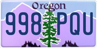 OR license plate 998PQU