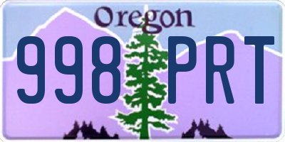 OR license plate 998PRT