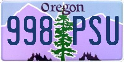 OR license plate 998PSU