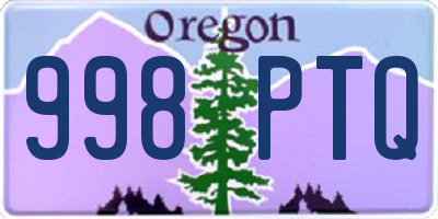 OR license plate 998PTQ