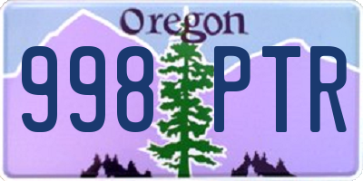 OR license plate 998PTR