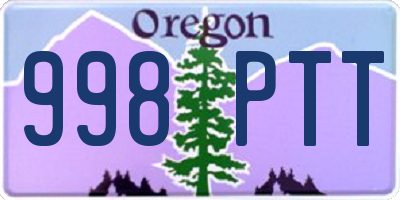 OR license plate 998PTT