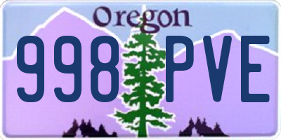 OR license plate 998PVE