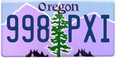 OR license plate 998PXI