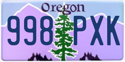 OR license plate 998PXK