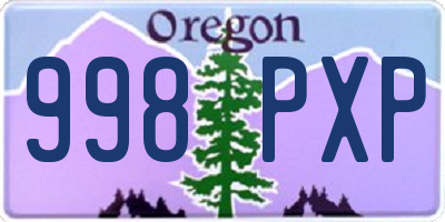 OR license plate 998PXP