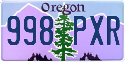 OR license plate 998PXR