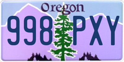 OR license plate 998PXY