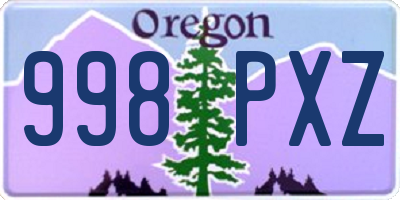 OR license plate 998PXZ