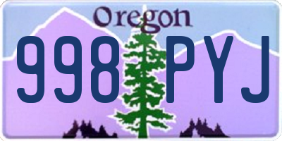 OR license plate 998PYJ