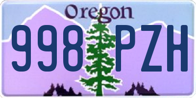 OR license plate 998PZH