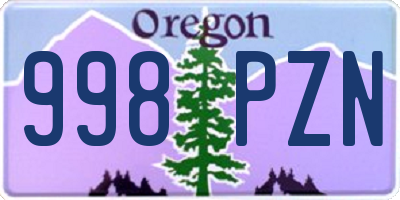 OR license plate 998PZN