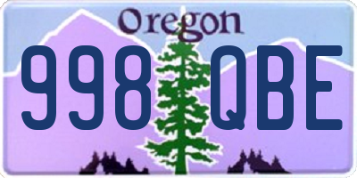 OR license plate 998QBE