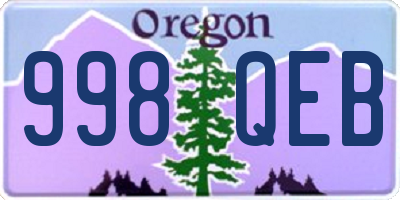 OR license plate 998QEB