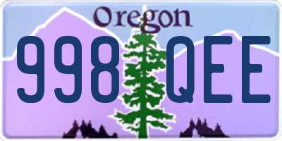 OR license plate 998QEE