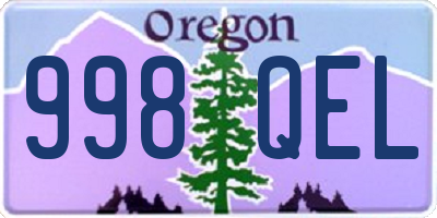 OR license plate 998QEL