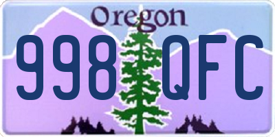 OR license plate 998QFC