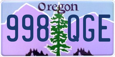 OR license plate 998QGE