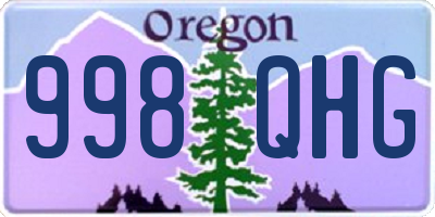 OR license plate 998QHG