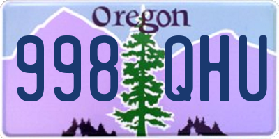 OR license plate 998QHU