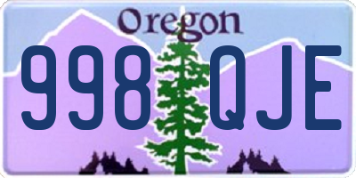 OR license plate 998QJE