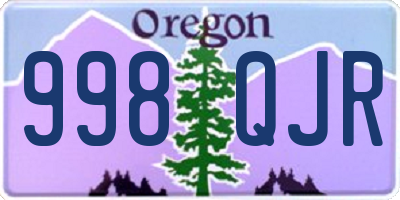 OR license plate 998QJR