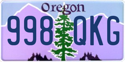 OR license plate 998QKG