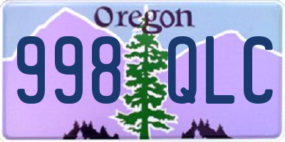OR license plate 998QLC