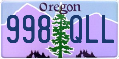 OR license plate 998QLL
