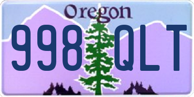 OR license plate 998QLT