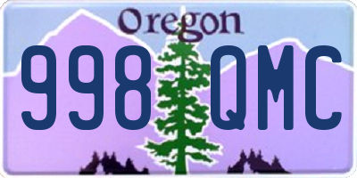 OR license plate 998QMC