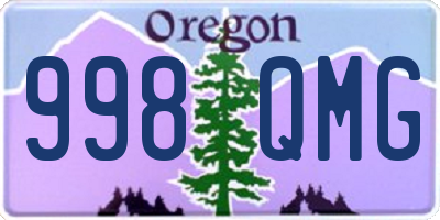 OR license plate 998QMG