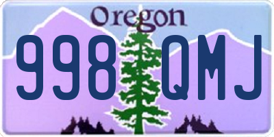 OR license plate 998QMJ