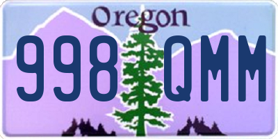 OR license plate 998QMM