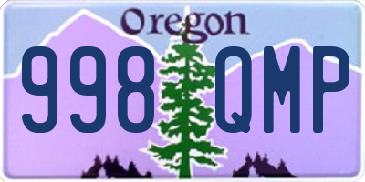 OR license plate 998QMP
