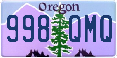 OR license plate 998QMQ