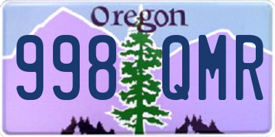 OR license plate 998QMR