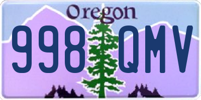 OR license plate 998QMV