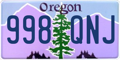 OR license plate 998QNJ