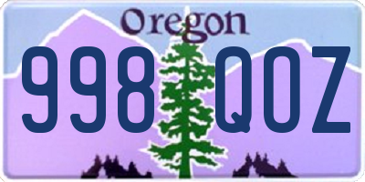 OR license plate 998QOZ