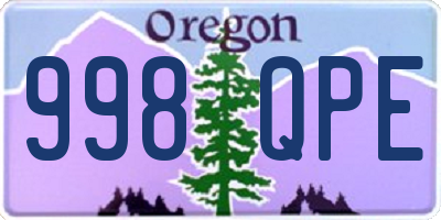 OR license plate 998QPE