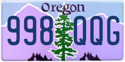 OR license plate 998QQG