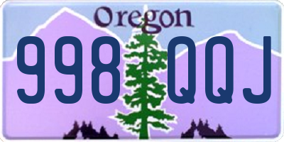 OR license plate 998QQJ