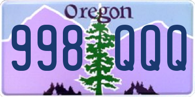 OR license plate 998QQQ