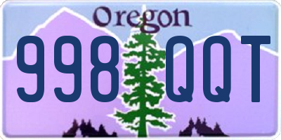 OR license plate 998QQT