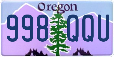 OR license plate 998QQU