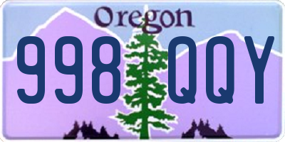 OR license plate 998QQY